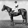 Pete Bostwick on Flaming winner of the 1933 Imperial Cup held in Liverpool, England.