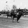 Shut Out beating Alsab at the finish line. (photograph courtesy of John Gaver, Jr.)